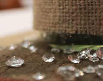 Clear Acrylic Diamond Confetti, 10mm, 500 pcs, Vase Filler