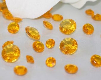 Sunflower Acrylic Diamond Confetti – Butterscotch Table Scatter