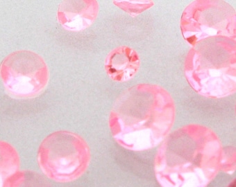 Light Pink Acrylic Diamond Confetti, Wedding & Shower Decor