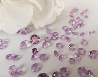 Lavender Acrylic Diamond Confetti, Wedding Table Decor