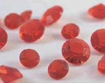 Red Acrylic Diamond Confetti – Wedding & Christmas Table Decor