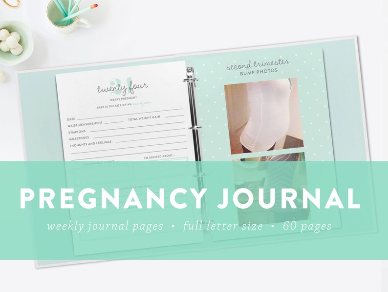 Pregnancy Journal Weekly Pregnancy Log Printable INSTANT | Etsy