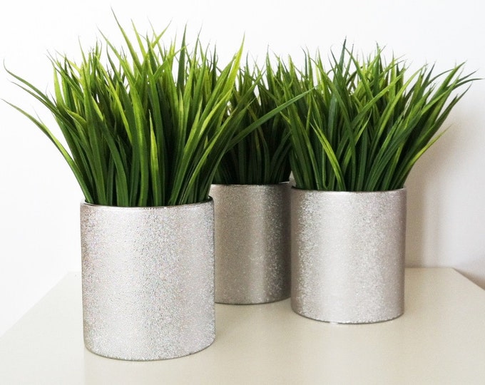Made to Order Set of 3 Artificial Plants Green, Grass, Artificial
