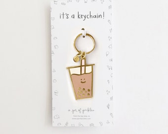 Boba Bubble Milk Tea Keychain