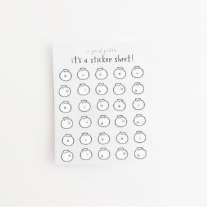 Mini Bao Dumpling Sticker Blatt