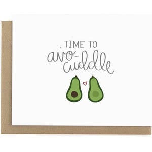 Time To Avocuddle Valentinstagskarte