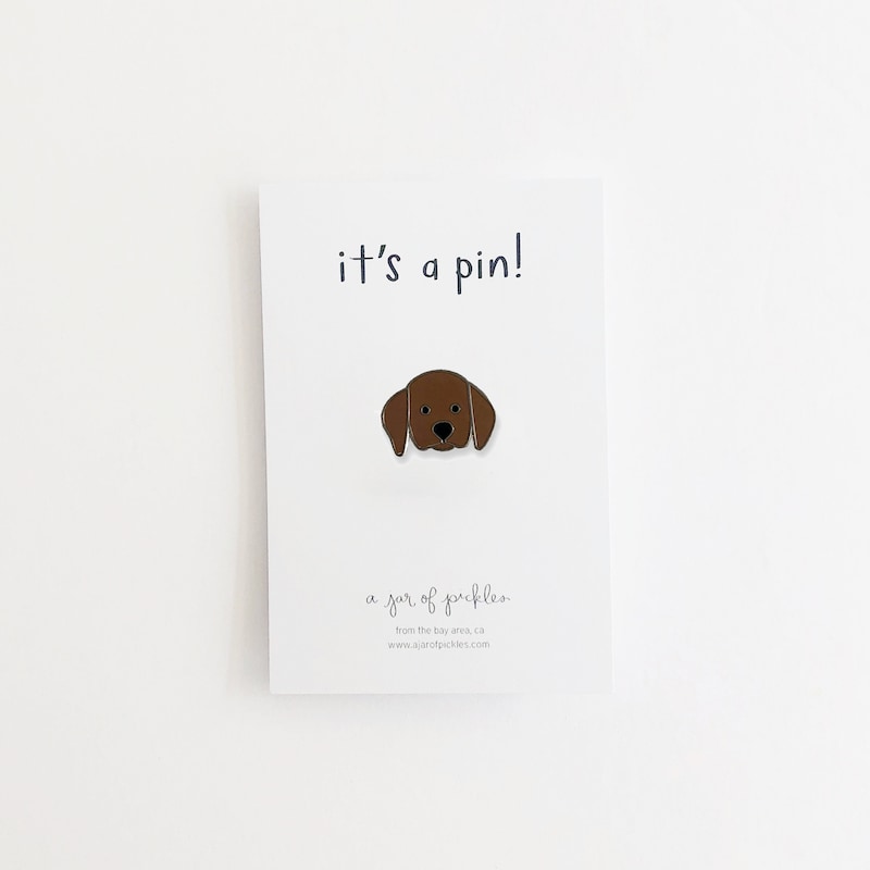 Black Labrador Pin Badge - Etsy