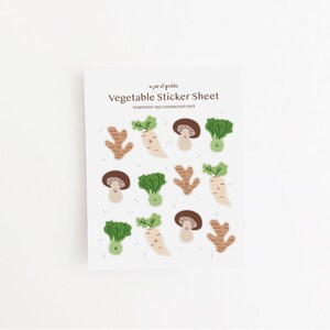 Feuille d'autocollants pour légumes et légumes