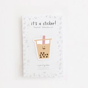Boba Bubble Milk Tea Vinyl Sticker