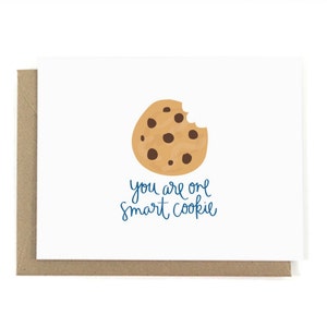 Biglietto d'auguri per biscotti intelligenti "Sei un biscotto intelligente".