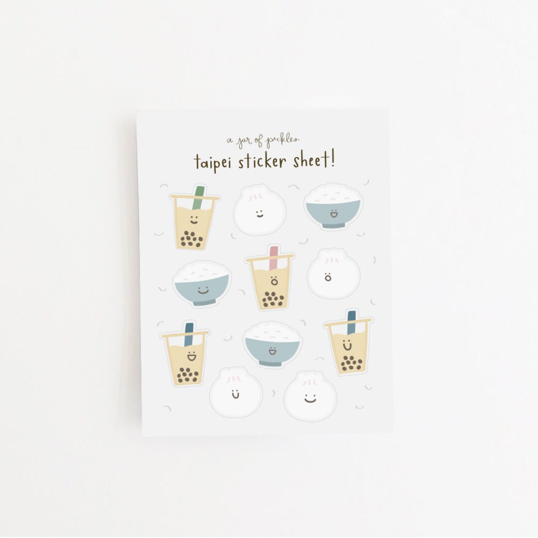 Tapai Sticker Taipei Sticker Sheet - Etsy