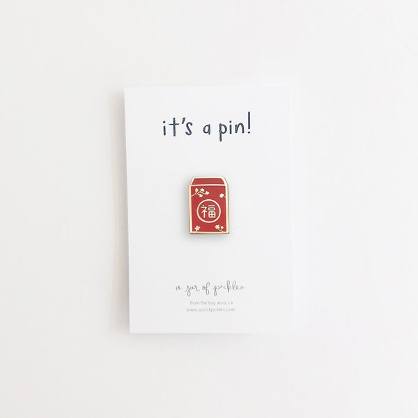 Lunar New Year Lucky Red Envelope Pin