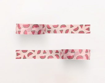 Boho Rainbows Peach Summer Pink Hearts Stripes Washi Tape Set