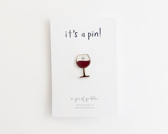 Wine Glass Pin