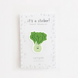 Autocollant en vinyle avec légumes bok choy