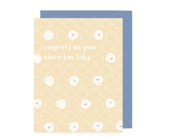 Adorable Bao Baby Congrats Card