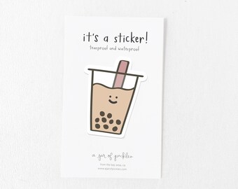 Boba Bubble Milk Tea Vinyl Sticker