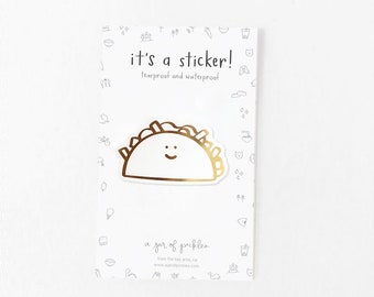 Taco Gold Foil Autocollant en vinyle