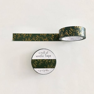 Forest groen goud folie Floral Washi tape