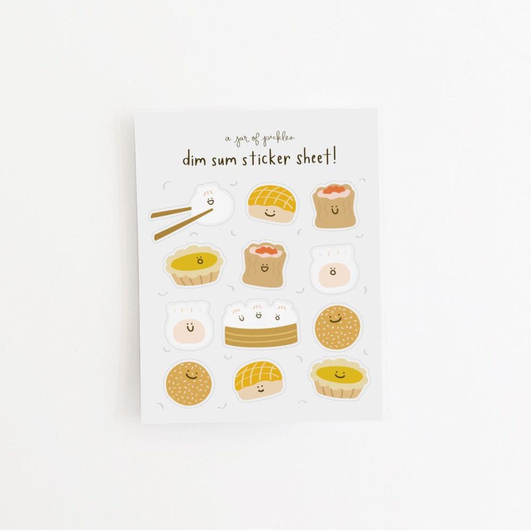 Throwing Sum Sticker Dim Sum Sticker Sheet - Etsy