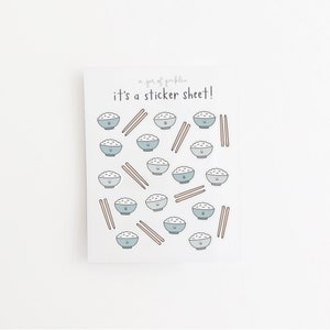 Mini Rice Clear Sticker Sheet