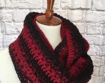 Red & Black Infinity Scarf