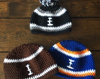 Football Beanie with or without Pom Pom