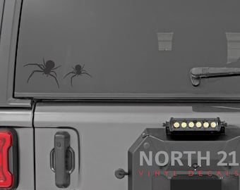 Spider Car Decals, Truck Decals, Jeep Easter Egg Spider Decals Wrangler, Water Bottle Decals, Trailer Decals Stickers, Unique Jeep Decals