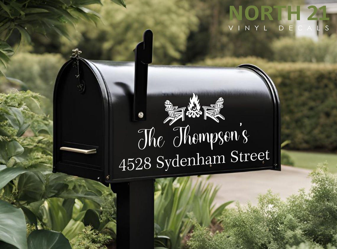 Cottage Mailbox Decal, Mailbox Decal, Customized Mailbox Stickers ...