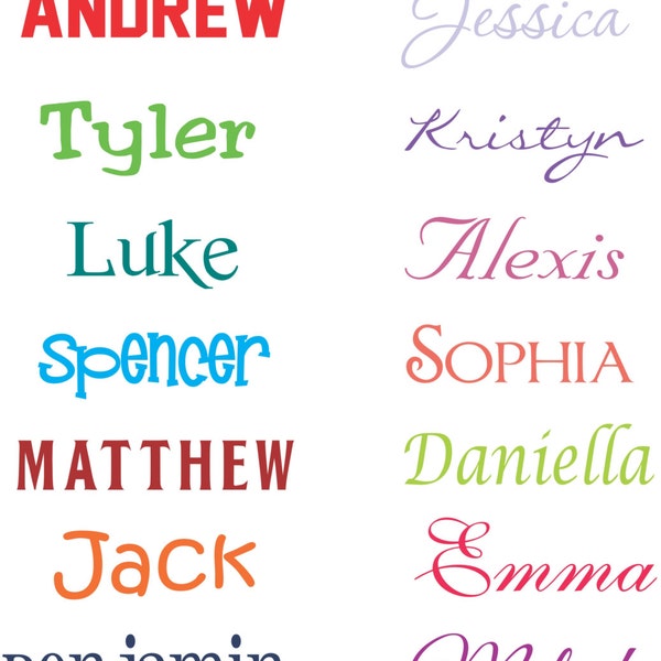 Name Wall/Door Decals - Custom made name decals - Door Name Decal - kids door decal - kids name decal - nursery door decal - door sticker