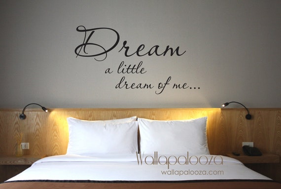 dream wall decal dream a little dream of me wall decal | etsy
