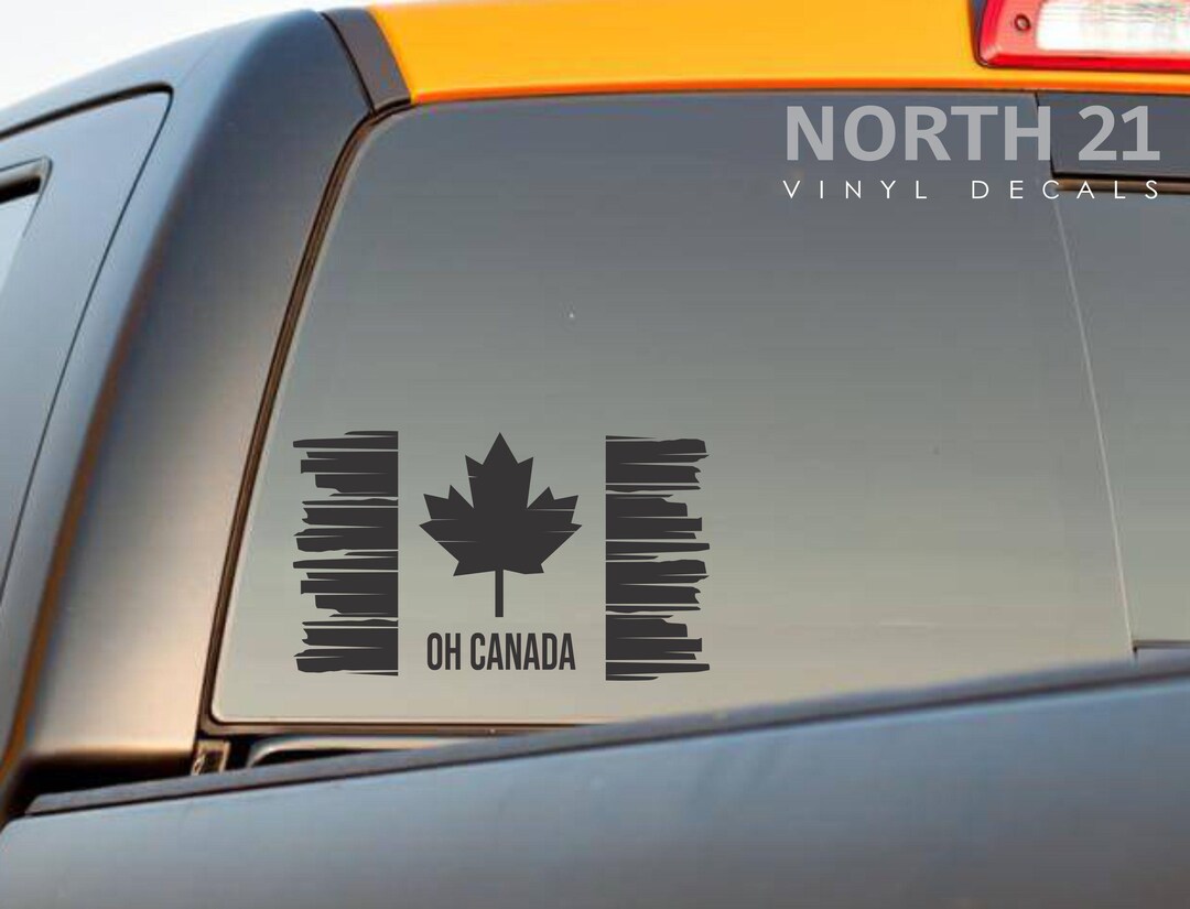 Canadian Flag Decal, Car Decal, Truck Stickers, Yeti Tumblers Laptop ...