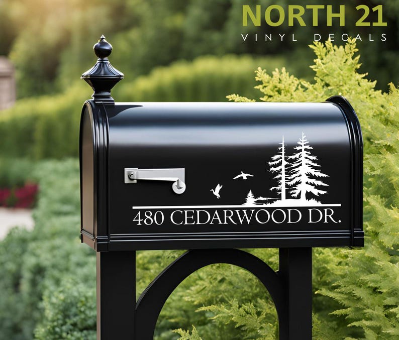 Rural Mailbox Decal, Mailbox Decals, Customized Mailbox Stickers ...