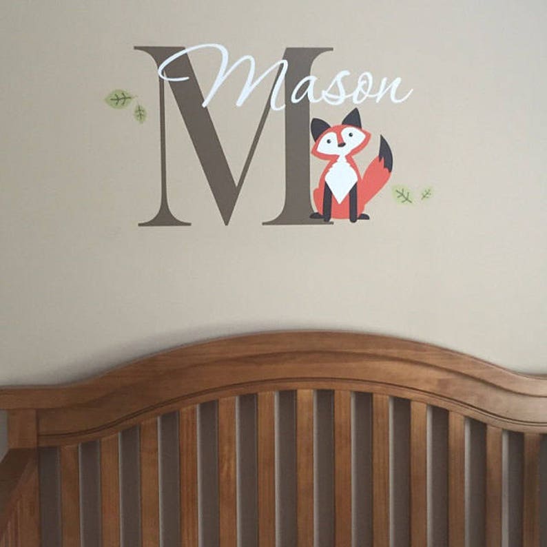Fox Wall Decal fox wall art fox nursery wall decal Etsy