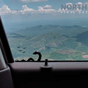 Loch Ness Monster Car SUV Decal, Easter Egg Decal, Water Serpent Decal, Snake Windshield Decal Wrangler Sticker Loch Ness Monster Easter Egg
