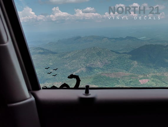 Loch Ness Monster Car SUV Decal, Easter Egg Decal, Water Serpent Decal, Snake Windshield Decal Wrangler Sticker Loch Ness Monster Easter Egg