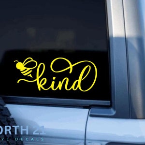 Adesivo per auto Bee Kind, adesivo Bee Kind, decalcomania Be kind, decalcomania Be kind per auto, adesivo carino per auto, decalcomania ape, adesivo ape