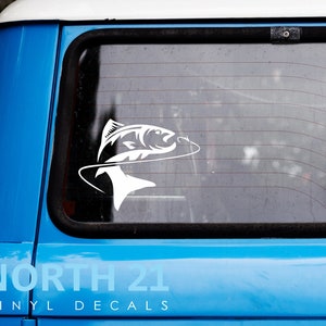 Fishing Car Decal, Fish Decal, Fish Truck Decal, Fishing Trailer Decal ...