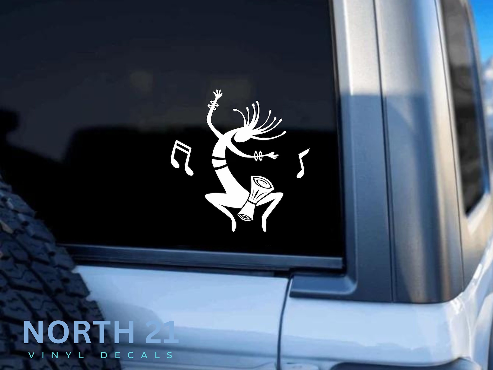 Car Decal, Musical Car Decal, Dance Decal, Dancing Car Decal, Kokopelli ...