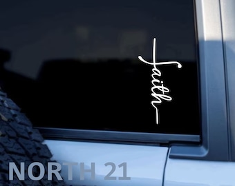 Faith Car Decal - Faith Sticker - Faith decal - Christian Car Decal - Christian Car Sticker - Laptop decal - tumbler decal