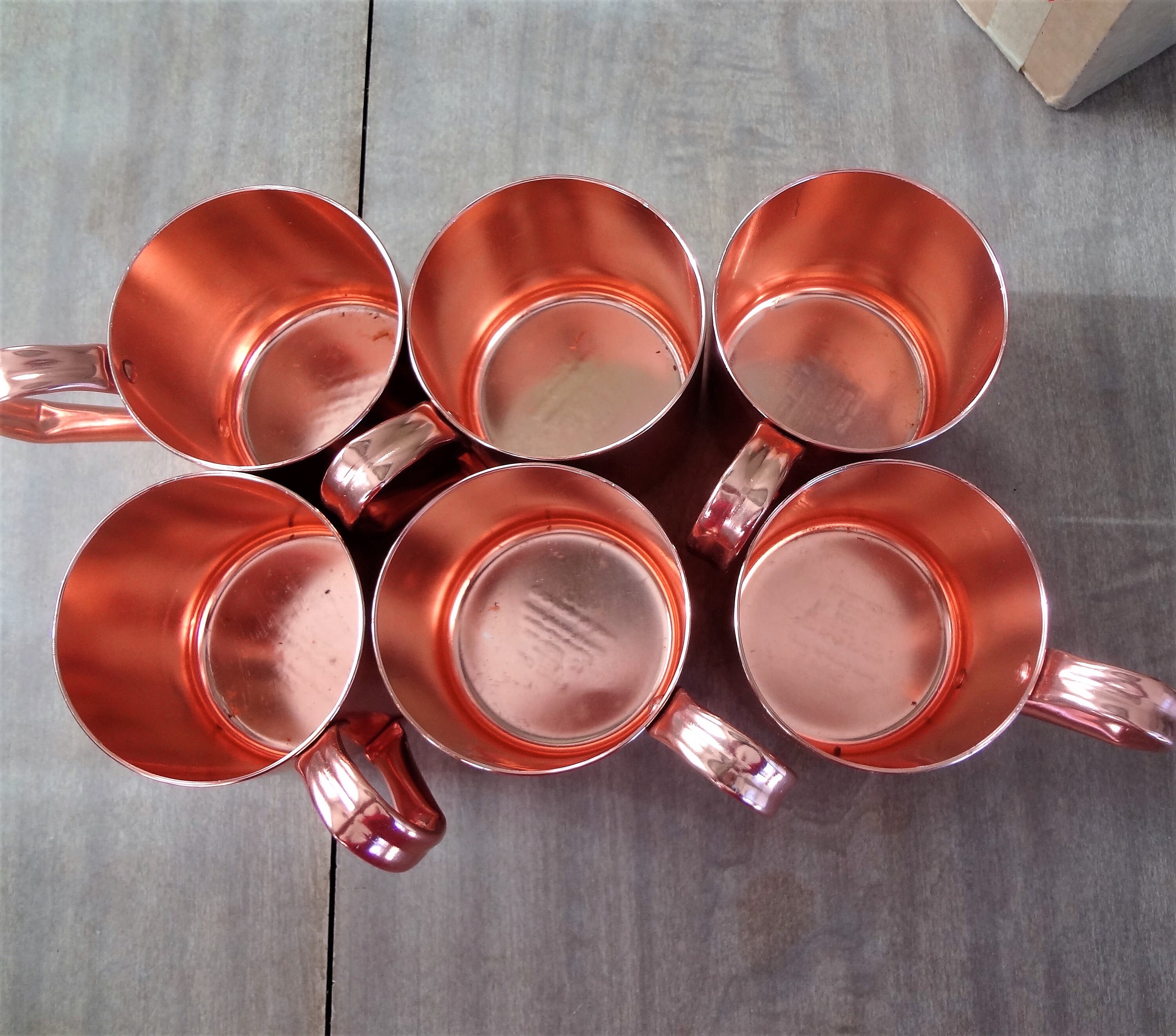 Smirnoff Vodka Moscow Mule Mugs 6 New Old Stock Copper Color Etsy