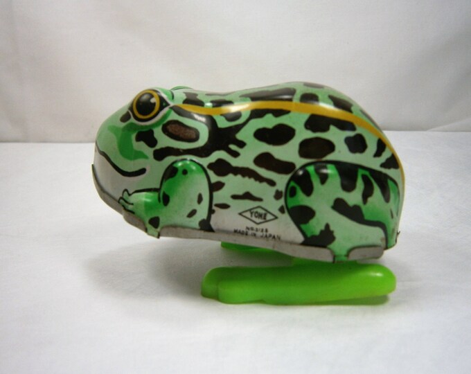 Tin Wind up Toy Vintage Jumping Frog Litho Mechanical Frog Etsy