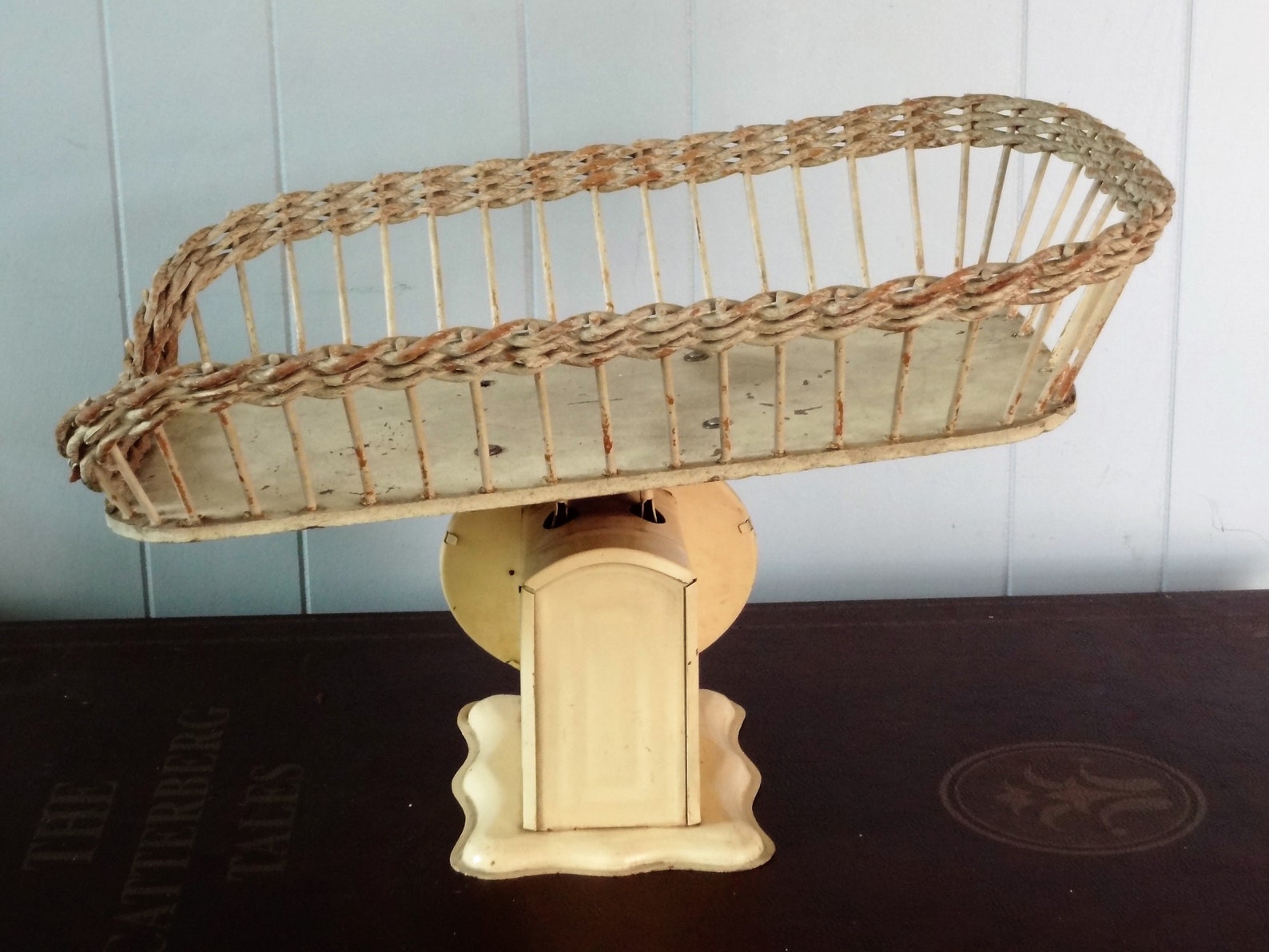 Wicker Basket Baby Scale 30 Pound Metal Scale 1930's Etsy