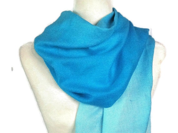 Large Pashmina Scarf or Wrap, Shawl in Two Shades… - image 5