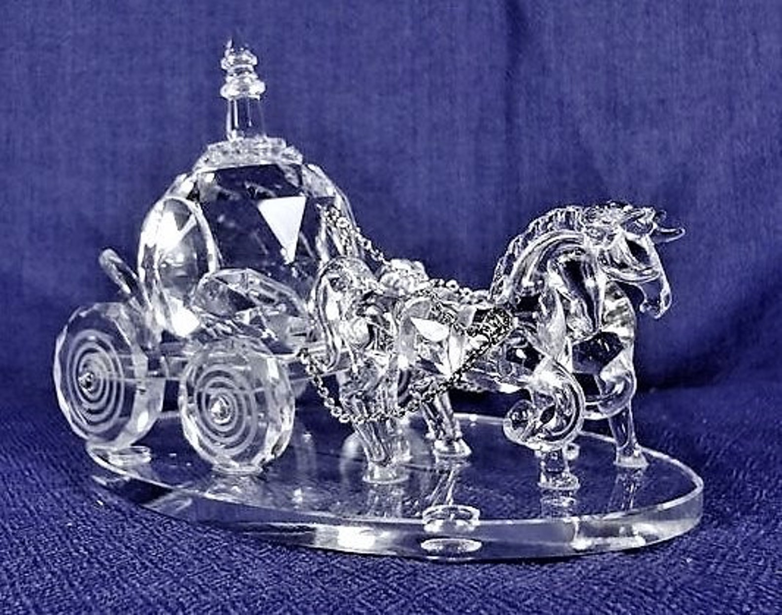 Crystal Wedding Coach Horse Drawn Carriage Clear Crystal Etsy