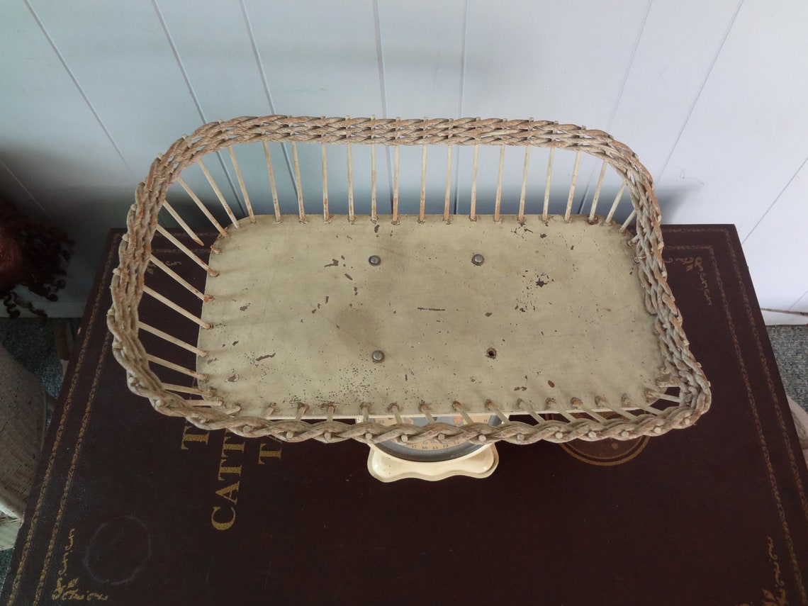 Wicker Basket Baby Scale 30 Pound Metal Scale 1930's Etsy