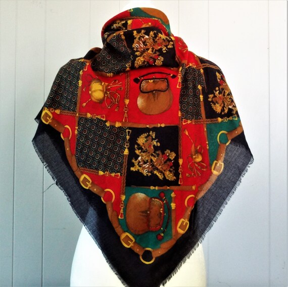 Tie Rack Art of the Scarf Equestrian Scarf Designer Scarf or Etsy