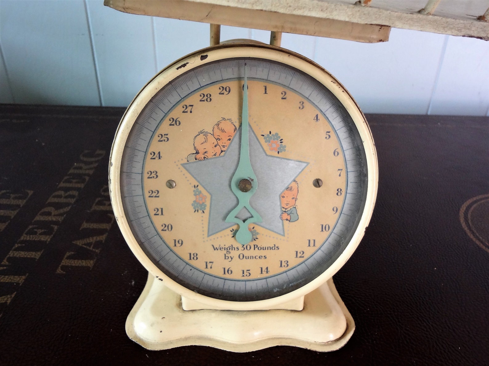 Wicker Basket Baby Scale 30 Pound Metal Scale 1930's Etsy