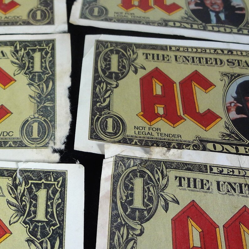 Ac Dc Money Talks Angus Bucks Angus Young Dollar Bills Etsy - ac dc money talks angus bucks angus young dollar bills image