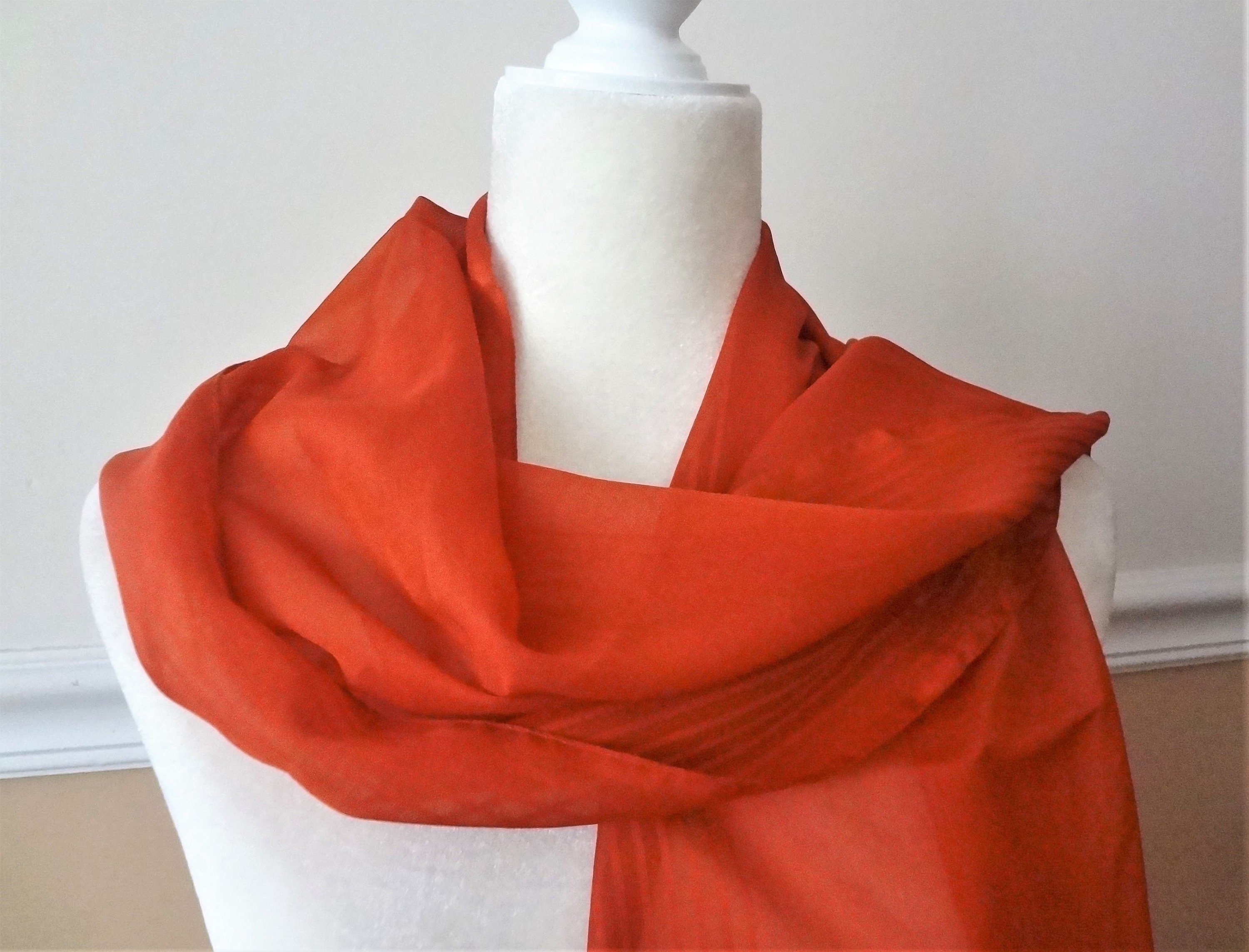 Art of the Scarf, Tie Rack, Long Soft Silky Poly Scarf Made in Italy